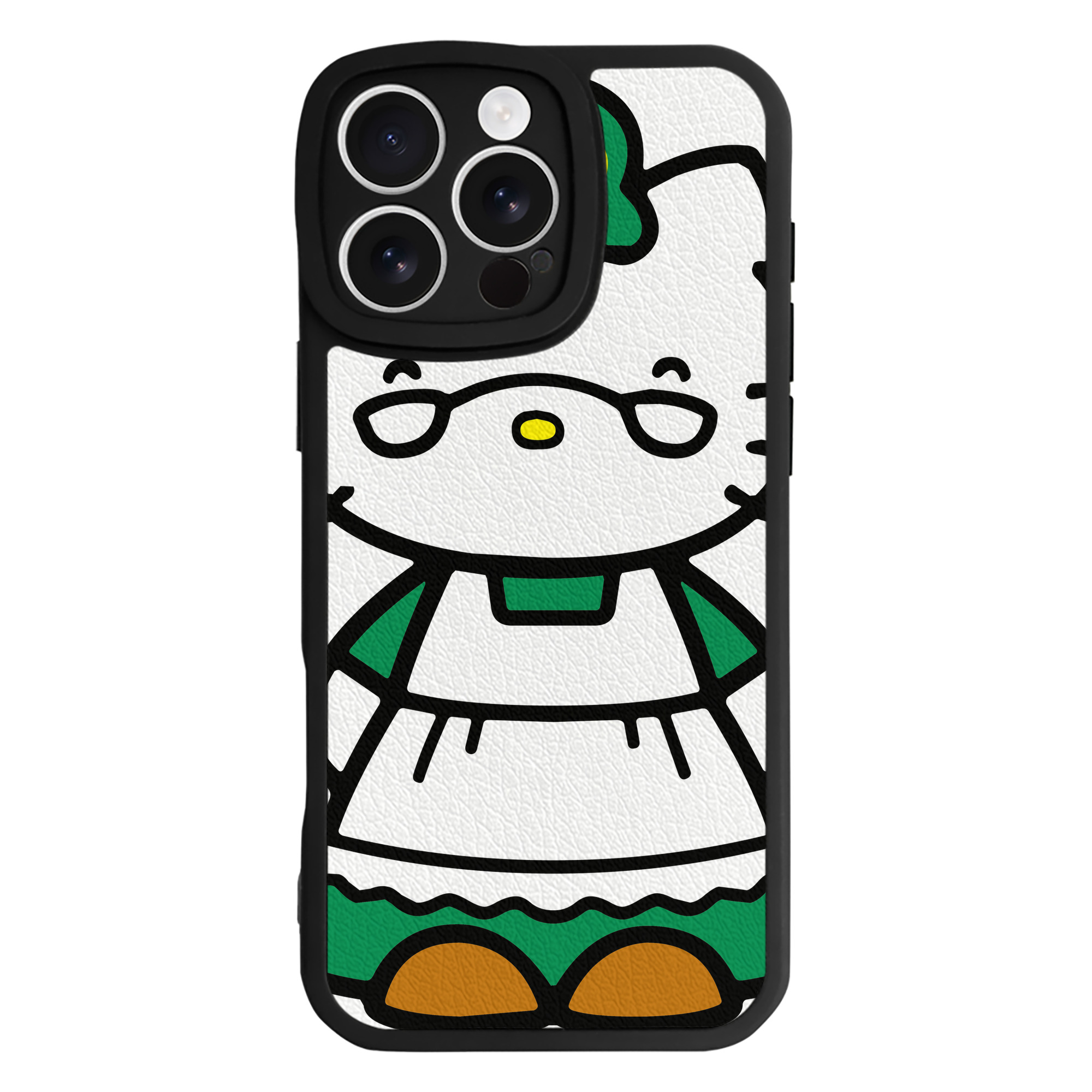 （画像用） Hello Kitty ハローキティ 【iPhone 16シリーズ対応】シリコンスマホケース（レザー調） 材質：シリコン